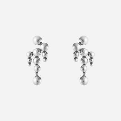 Moonlight Grapes Chandelier Earrings Silver from Georg Jensen.