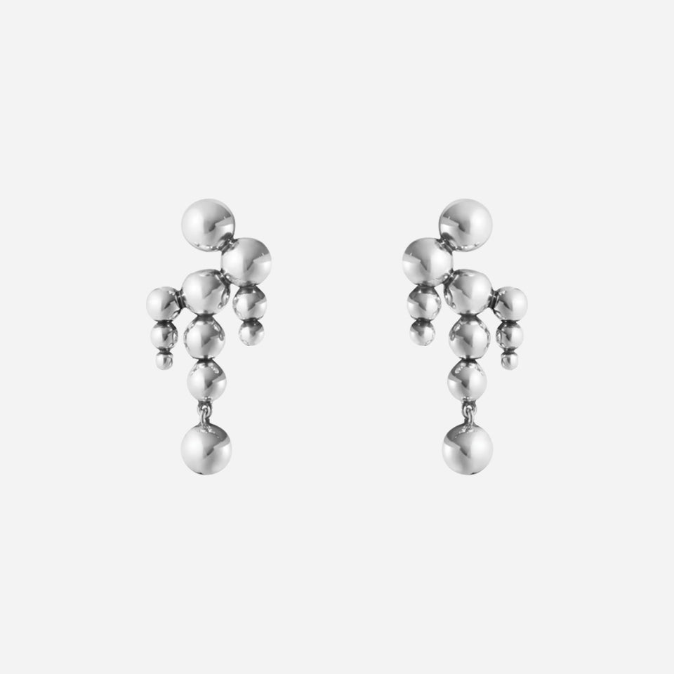 Moonlight Grapes Chandelier Earrings Silver from Georg Jensen.