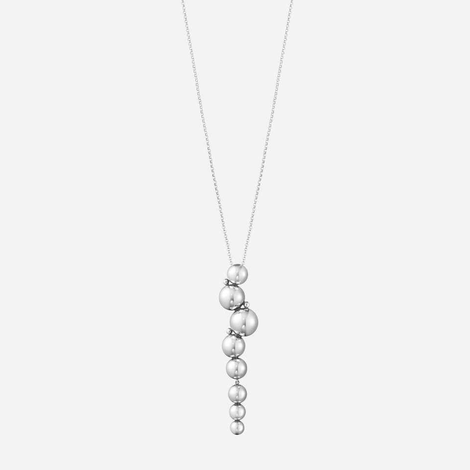 Oxidised Sterling Silver Moonlight Grapes Large Drop Pendant Necklace from Georg Jensen.
