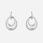 Georg Jensen Offspring Sterling Silver Double Element Earrings designed by Jacqueline Rabun.