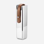 Luxury stainless steel and leather dice case- Georg Jensen SKY Stainless Steel Dice Case & Dice