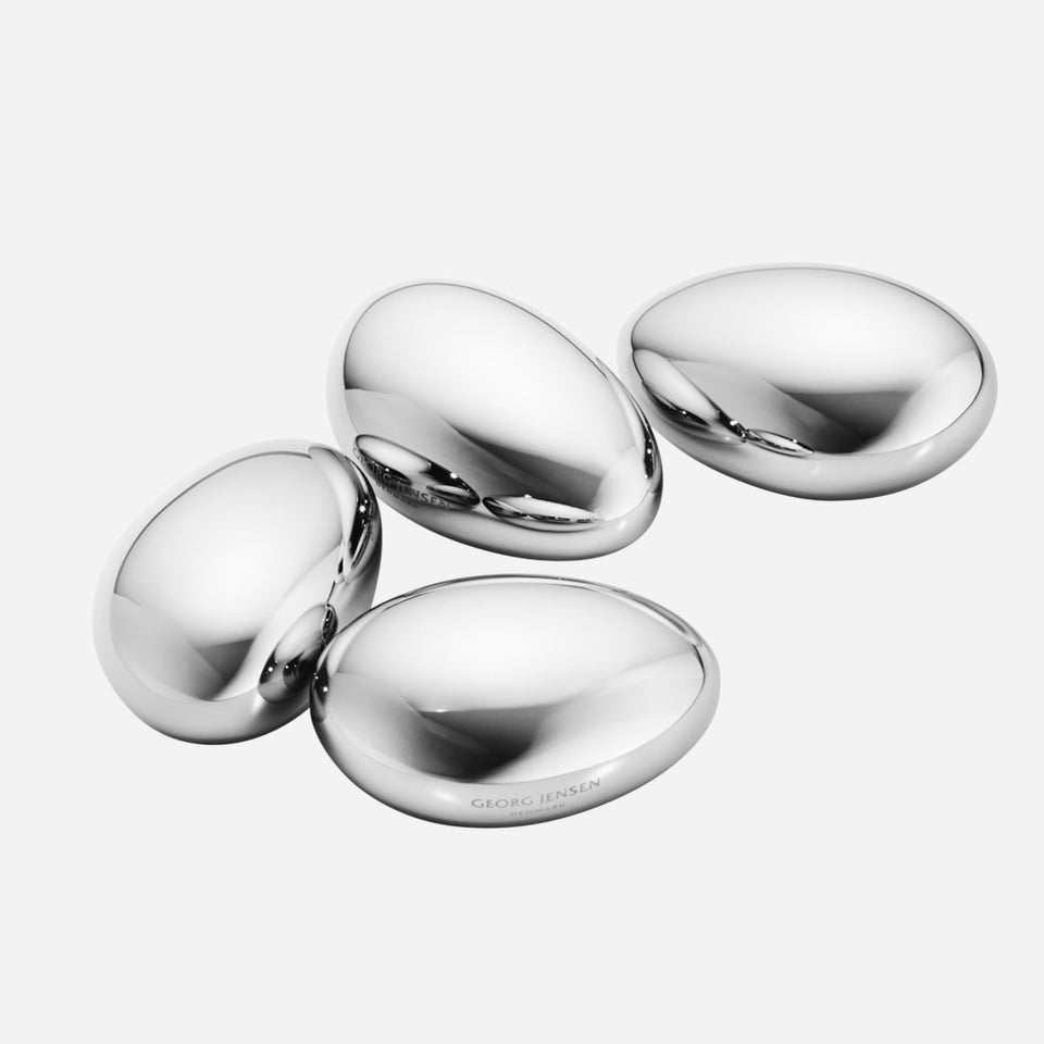 Georg Jensen SKY Stainless Steel Icecubes 4 PCS- luxury beverage chilling cubes