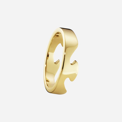 The Yellow Gold Fusion End Ring-52 by Georg Jensen.