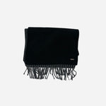 Men’s Foris Black and Grey Double-Faced Cashmere Scarf by Hugo Boss.