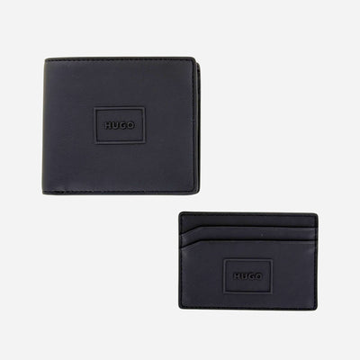 Black 4CC Wallet and Card Holder Set from BOSS.