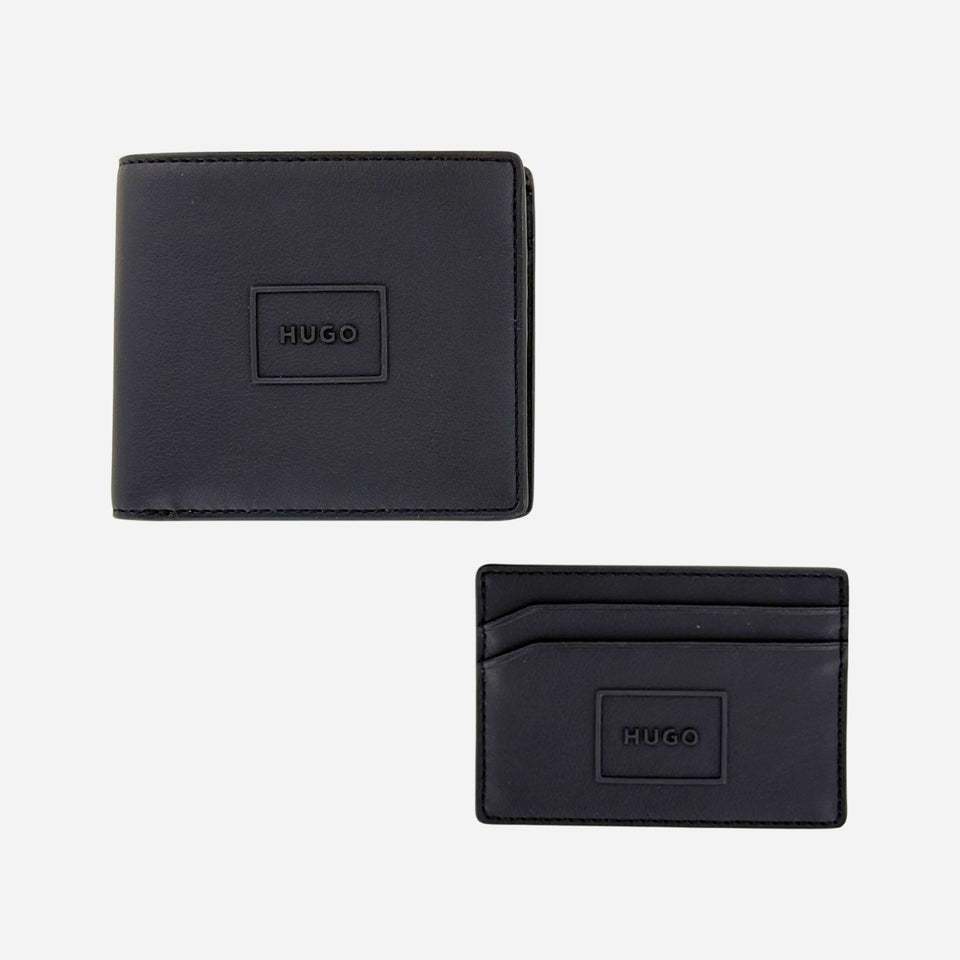 Black 4CC Wallet and Card Holder Set from BOSS.