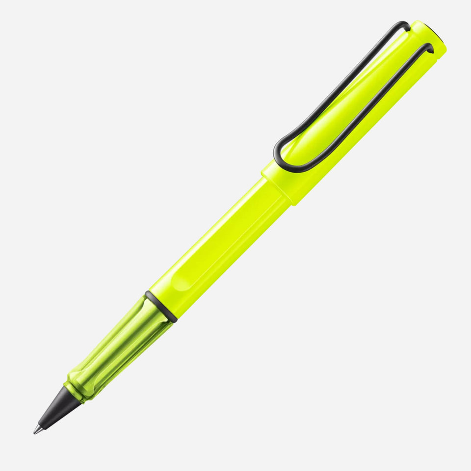 safari Rollerball Pen in neon yellow by LAMY.