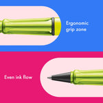 safari Rollerball Pen in neon yellow by LAMY.