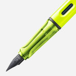 Close up of Safari Fountain Pen in Neon Yellow from LAMY.