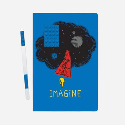 2.0 Blue Imagine Brick Journal with Gel Pen from LEGO.