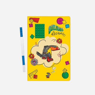 2.0 Building Dreams Brick Notebook with Blue Gel Pen by LEGO.