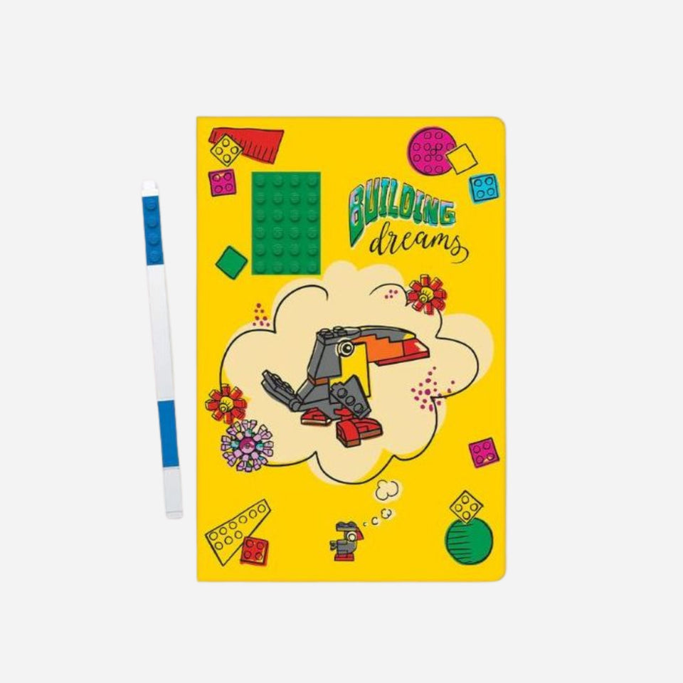 2.0 Building Dreams Brick Notebook with Blue Gel Pen by LEGO.