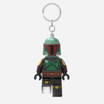 Front View of Star Wars Boba Fett Light Up Keychain from LEGO ®.