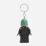 Back View of Star Wars Boba Fett Light Up Keychain from LEGO ®.