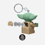 Back View of Star Wars Grogu Light Up Keychain from LEGO ® 