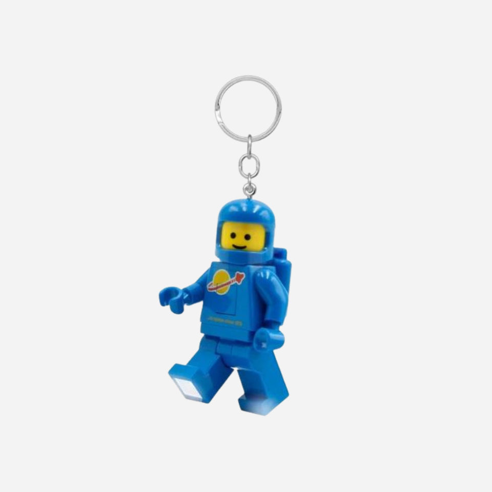 Iconic Spaceman Blue Keychain with Torch Light from LEGO.