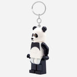 Side View of Minifigures™ Panda Guy Keychain Light from LEGO ® 