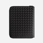 Back View of Extreme Leather Medium Notebook Holder with zip by Montblanc.