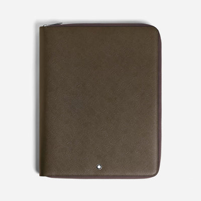 Khaki Sartorial Leather Medium Notebook Holder by Montblanc.
