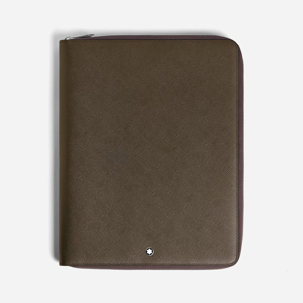 Khaki Sartorial Leather Medium Notebook Holder by Montblanc.
