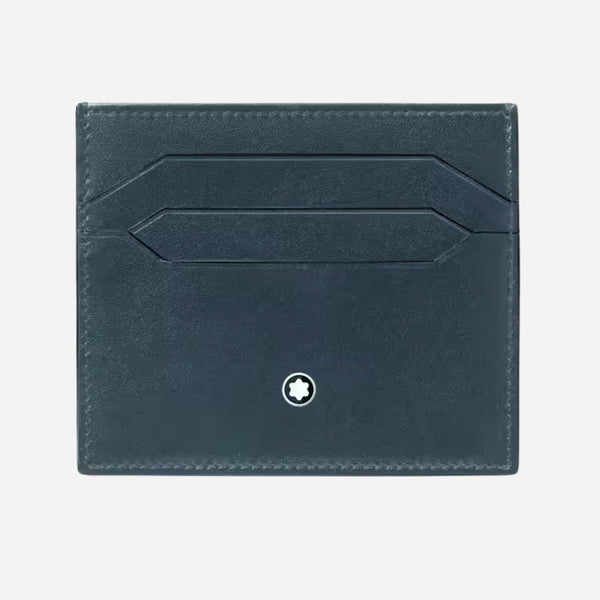 Montblanc Meisterstück Velvet Blue Leather 6CC Card Holder.