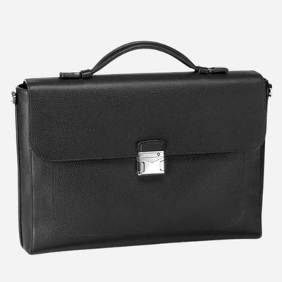 Meisterstück Black Soft Grain Single Gusset Briefcase  by Montblanc.