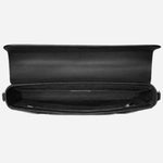 Inside View of Meisterstück Black Soft Grain Single Gusset Briefcase  by Montblanc.
