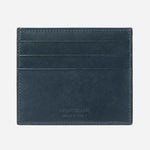 Back View of Montblanc Meisterstück Velvet Blue Leather 6CC Card Holder