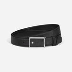 Sartorial Leather 30 mm Reversible Belt with Plate Buckle by Montblanc.