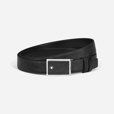 Sartorial Leather 30 mm Reversible Belt with Plate Buckle by Montblanc.