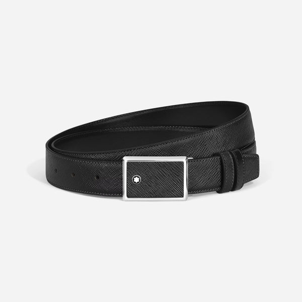 Sartorial Leather 30 mm Reversible Belt with Plate Buckle by Montblanc.