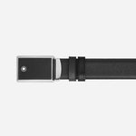 Sartorial Leather 30 mm Reversible Belt with Plate Buckle by Montblanc.
