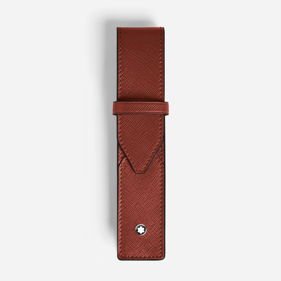 Red Oak Sartorial Leather Envelope 1-Pen Pouch by Montblanc.