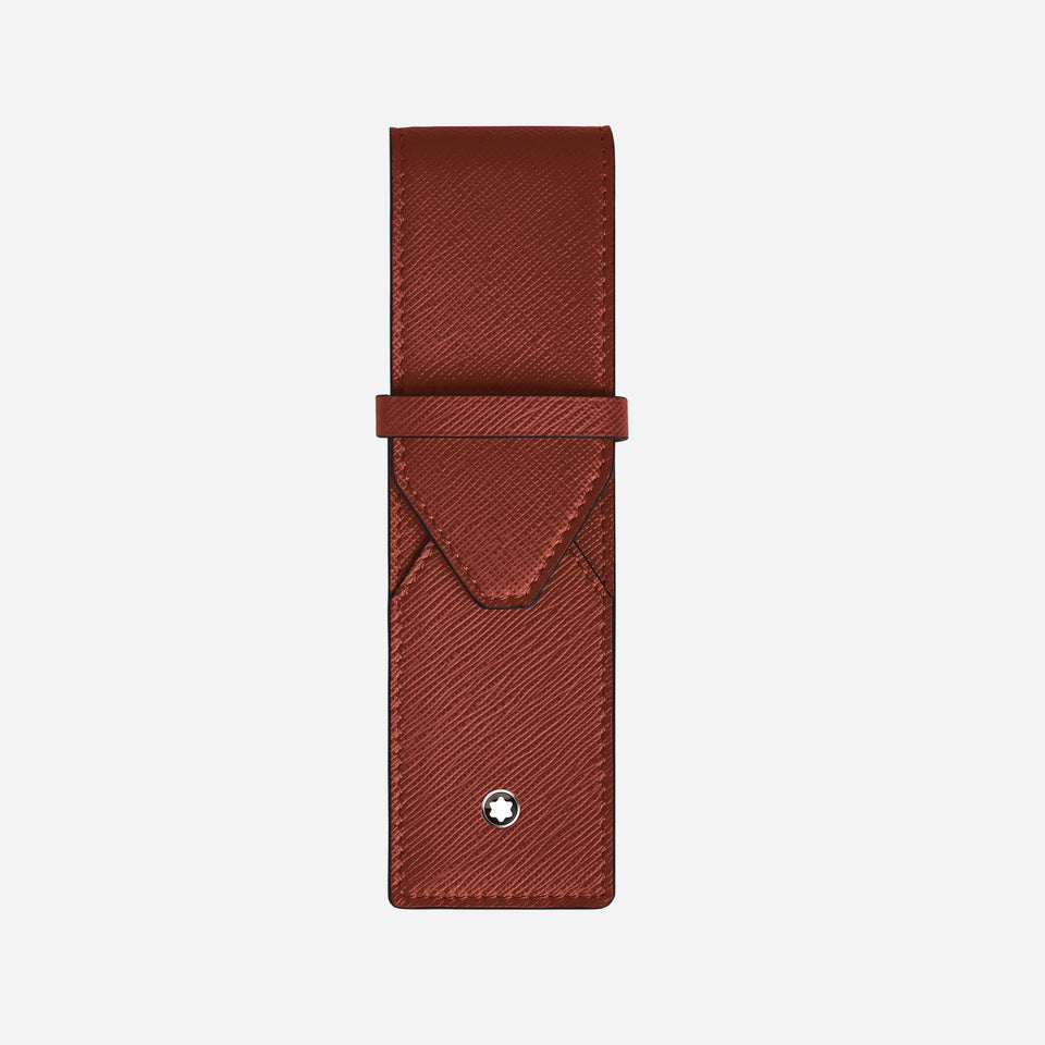 Red Oak Sartorial Leather Envelope 2-Pen Pouch by Montblanc.