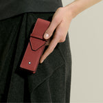 Red Oak Sartorial Leather Envelope 2-Pen Pouch by Montblanc.