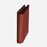 Side View of 4cc Sartorial Leather Card Holder in Red Oak by Montblanc.