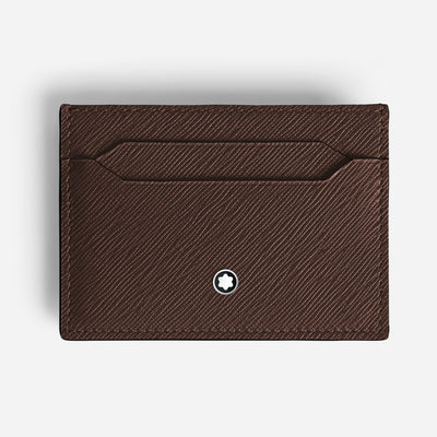 5cc Sartorial Leather Card Holder in Ebony by Montblanc.