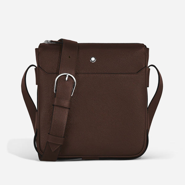 Sartorial Leather Vertical Belt Messenger Bag in Ebony by Montblanc.