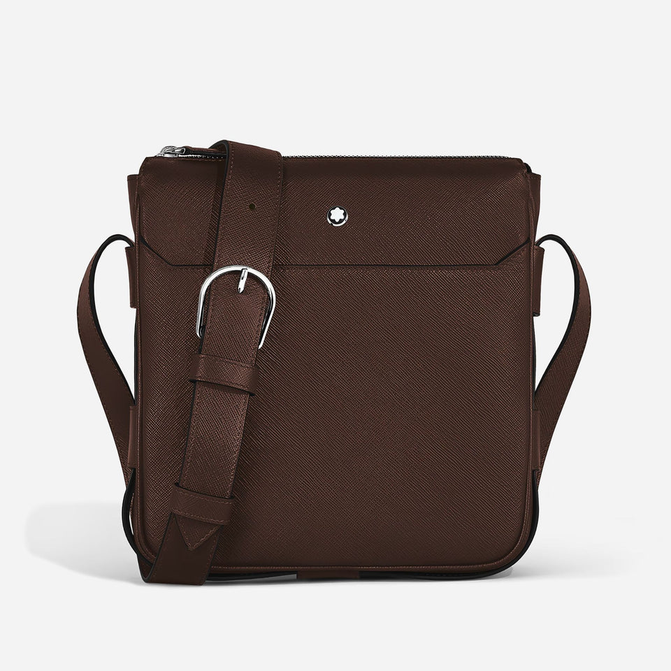 Sartorial Leather Vertical Belt Messenger Bag in Ebony by Montblanc.