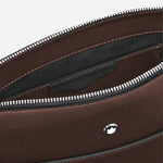 Zip of Sartorial Leather Vertical Belt Messenger Bag in Ebony by Montblanc.