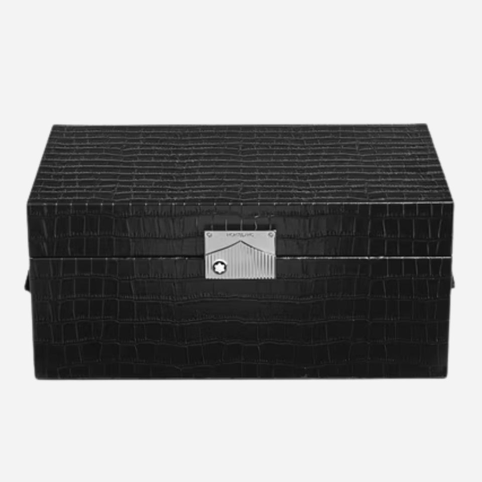 Writing Instruments Collector Box Montblanc Writing Instruments Collector Box in Black Croco-Embossed Le ...