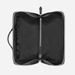 Inside View of Black Panorama Wash Bag by Montblanc.