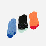 3-Pack of Multicoloured Cotton Blend No Show Socks from Paul Smith.