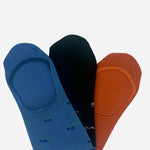 Close up of 3-Pack of Multicoloured Cotton Blend No Show Socks from Paul Smith.