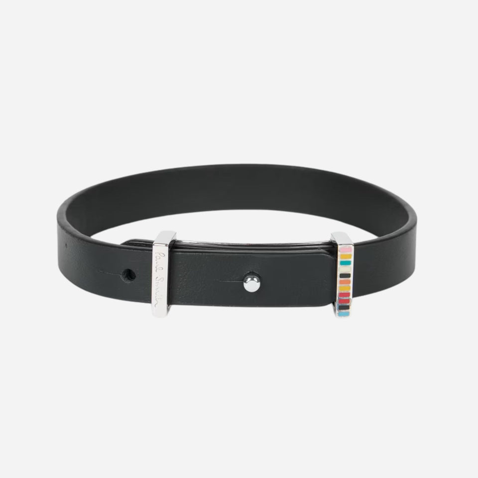 Signature Buckle Men's Leather Bracelet from Paul Smith's Men's Accessories.