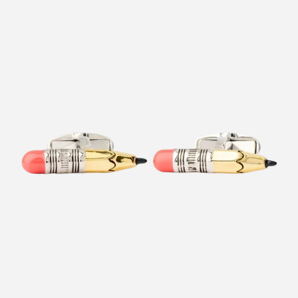 A pair of metalic Paul Smith Pencil Cufflinks.