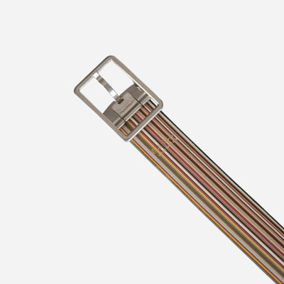 Reversible Signature Stripe Leather Belt from Paul Smith.