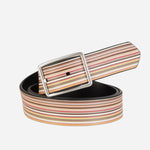Reversible Signature Stripe Leather Belt from Paul Smith.
