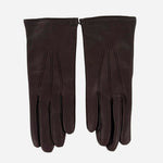 Front of Swirl Cashmere-Lined Leather Gloves by Paul Smith.