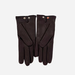 Back of Swirl Cashmere-Lined Leather Gloves by Paul Smith.